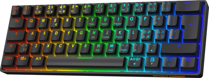 DELTACO Gaming Tangentbord DK470 60% Hot-swap KTT