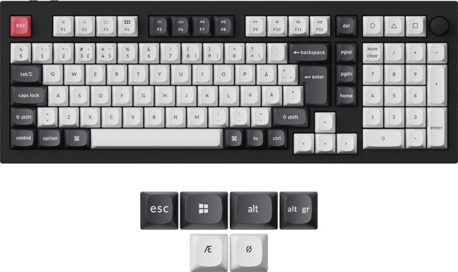 Keychron Q5 HE 96% Knob Wireless Gateron 2.0 Magnetic Carbon