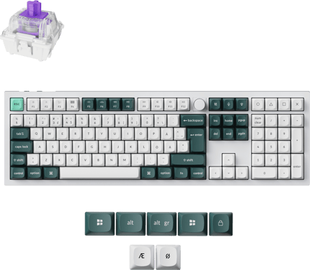 Keychron Q3 HE 100% Knob Wireless Gateron 2.0 Magnetic Shell White