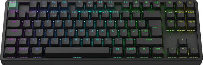 Keychron K8 HE Wireless Tri-Mode Hot Swap QMK Gateron 2.0 Purple Magnetic Switch Black