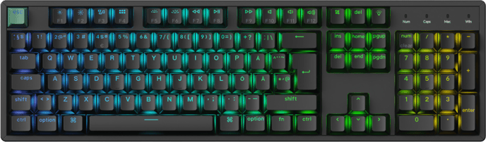 Keychron K10 HE Wireless Tri-Mode Hot Swap QMK Gateron 2.0 Purple Magnetic Switch Black