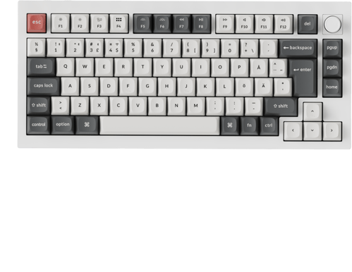 Keychron Q1 Ultra 75% 8K Wireless Tri-Mode White Keychron POM Brown