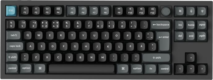 Keychron Q3 Ultra 80% 8K Wireless Tri-Mode Black Keychron POM Brown