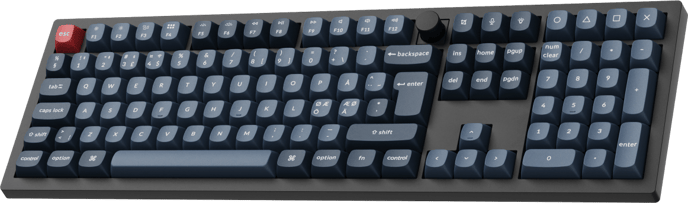 Keychron V6 MAX 100% Knob Wireless Gateron Jupiter Banana Switch Carbon Black