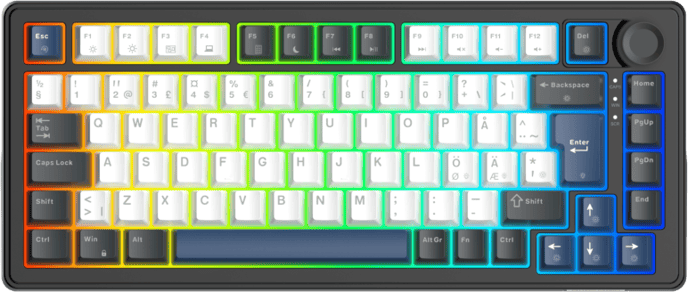 DELTACO Gaming Tangentbord 75% DK480 Svart