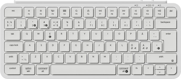 Keychron B1 Pro Ultra-Slim Mini Trådlöst Tangentbord Vit
