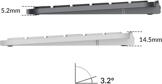 Keychron B1 Pro Ultra-Slim Mini Trådlöst Tangentbord Vit