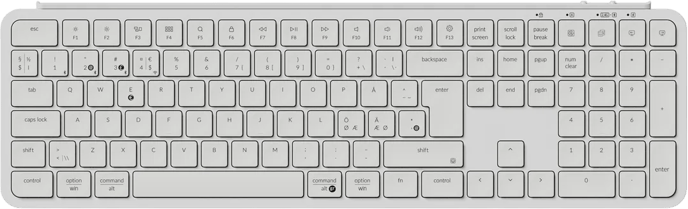 Keychron B6 Pro Ultra-Slim Trådlöst Tangentbord Vit