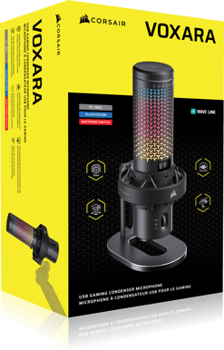 CORSAIR VOXARA USB Gaming Condenser Microphone - Svart