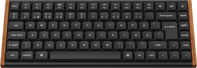 Keychron K3 Ultra Wood Black Wireless POM Brown