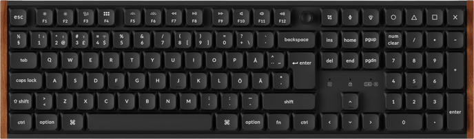 Keychron K5 Ultra Wood Black Wireless Pom Red