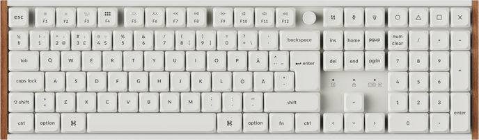Keychron K5 Ultra Wood White Wireless Pom Red