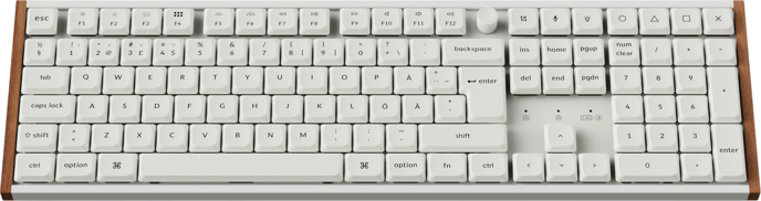 Keychron K5 Ultra Wood White Wireless Pom Red