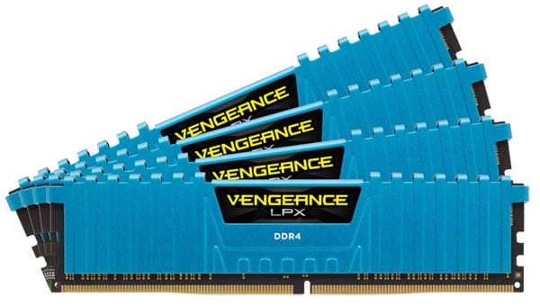 Corsair 16GB (4x4GB) DDR4 2800MHz CL16 VENGEANCE LPX Blå