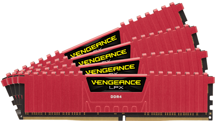 Corsair 16GB (4x4GB) DDR4 3000Mhz CL15 Vengeance LPX -Röd