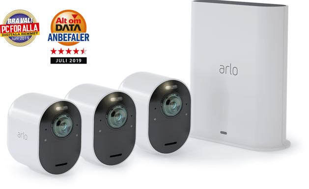 Arlo Ultra 4K UHD Startpaket (3 kameror)