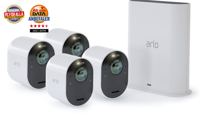 Arlo Ultra 4K UHD Startpaket (4 kameror)