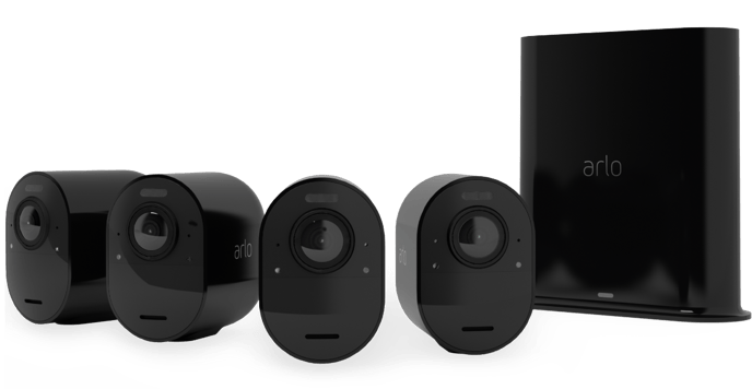 Arlo Ultra 2 Startpaket (4 kameror) Svart