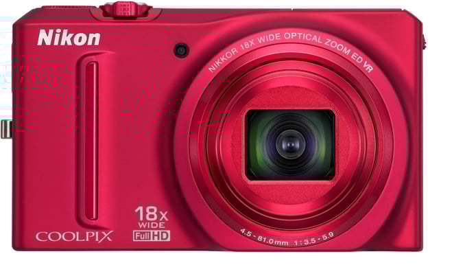 Nikon Coolpix S9100 Röd