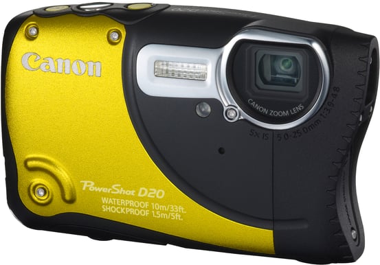 Canon PowerShot D20 GPS Gul