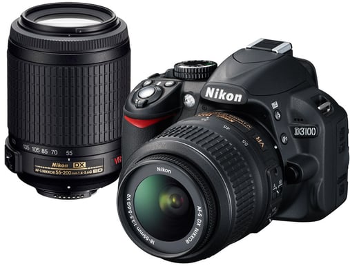 Nikon D3100 Kit 18-55 VR + 55-200 VR