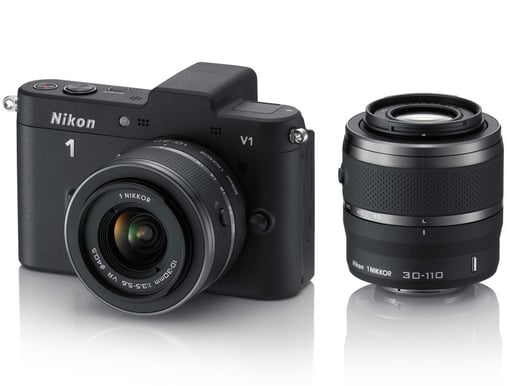 Nikon 1 V1 Black KIT VR 10-30mm och VR 30-110mm