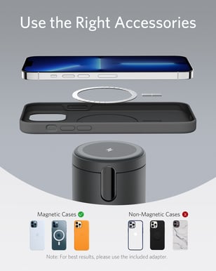 Anker PowerWave Mag-Go 2-in-1 Svart