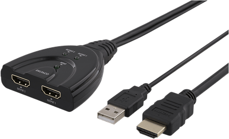 DELTACO HDMI-splitter 1 till 2 enheter