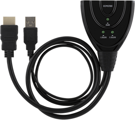 DELTACO HDMI-splitter 1 till 2 enheter