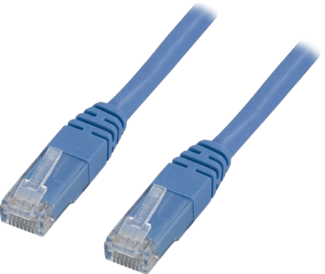 DELTACO TP-kabel Cat5e U/UTP Blå 1 m