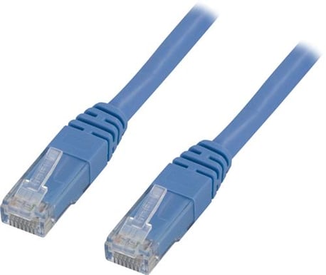 DELTACO TP-kabel Cat5e U/UTP Blå 0.5 m