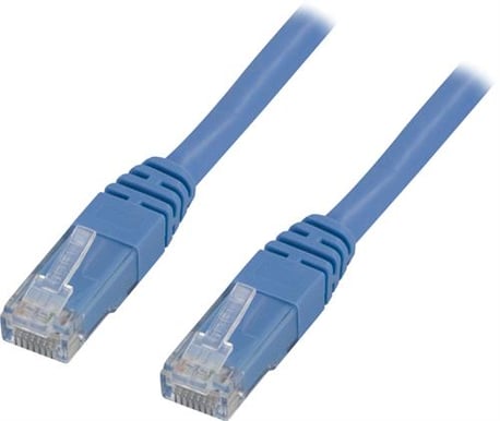 DELTACO TP-kabel Cat5e U/UTP Blå 3 m