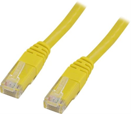 DELTACO TP-kabel Cat5e U/UTP Gul 1 m