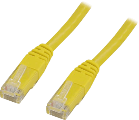 DELTACO TP-kabel Cat5e U/UTP Gul 1 m