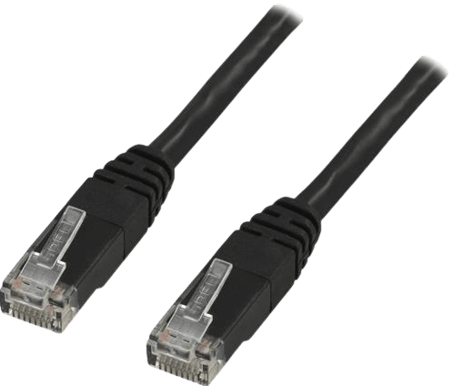 DELTACO TP-kabel Cat5e U/UTP Svart 5 m