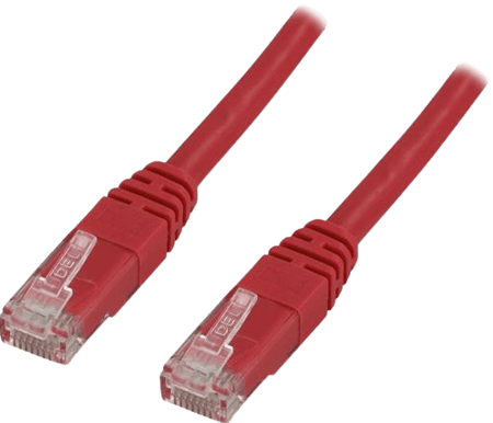 DELTACO TP-kabel Cat6 U/UTP Röd 2 m