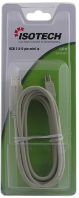 USB 2 minicable A-5-pin mini ip 1,8m