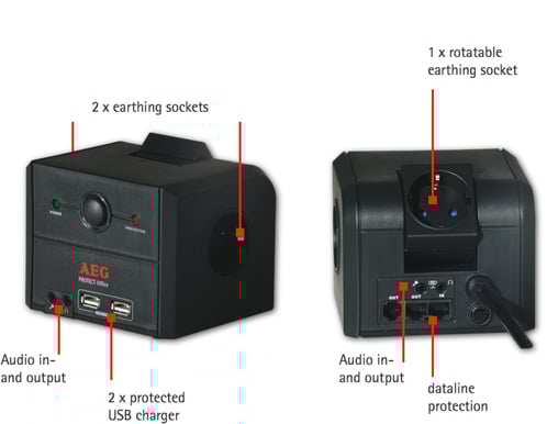 AEG Protect Office Surge Protector