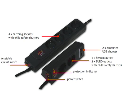 AEG Protect TwinPower Surge Protector