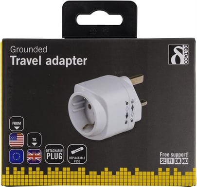 Reseadapter EU/USA till UK Jordad