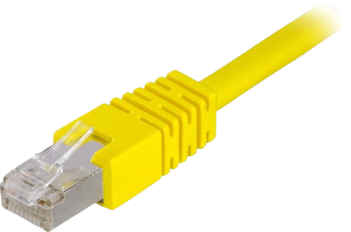 DELTACO TP-kabel Cat6 F/UTP Gul 0.5 m