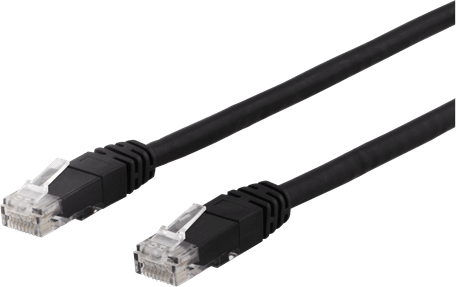 DELTACO TP-kabel Cat6 U/UTP Svart (F) 0.5 m
