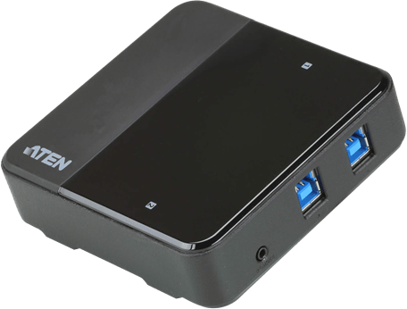 Aten US3324 2x4 USB 3.2 Gen1 perifer delningsbrytare, svart