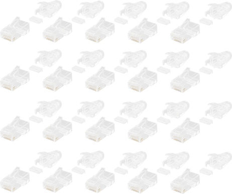 RJ45 kontaktdon för slim patchkabel, Cat6a,20-pack