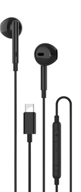 Unisynk Hörlurar USB-C Svart