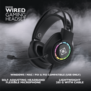 Deltaco Gaming Headset RGB DH220