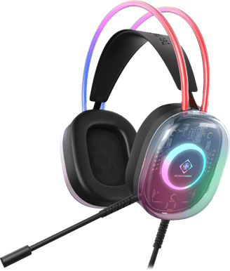 Deltaco Gaming Headset DH230 Semi-transparant LED
