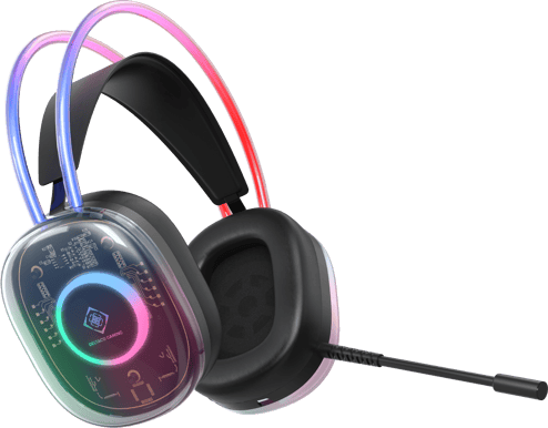 Deltaco Gaming Headset DH230 Semi-transparant LED