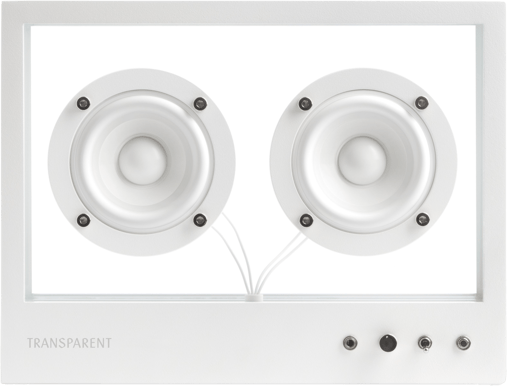 Transparent Small Speaker Trådlös Stereohögtalare Vit