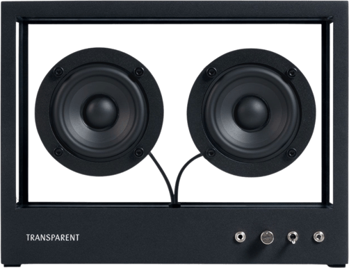 Transparent Small Speaker Trådlös Stereohögtalare Svart
